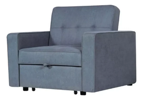 Sofá Cama Individual Valparaíso – Felpa o Lino | Más de 20 Colores | Precio de Fábrica | Practimuebles Chile