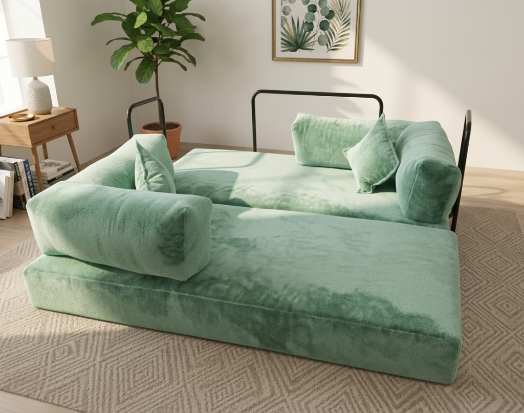 Sofá cama Teddy S felpa gris Practimuebles Chile" / "sofá cama 150cm convertible Santiago